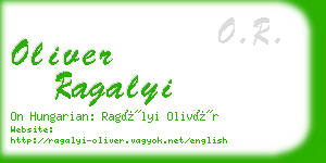 oliver ragalyi business card